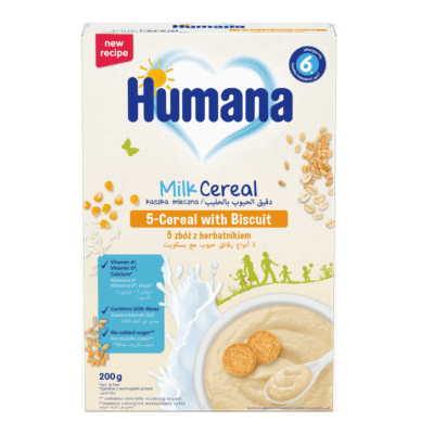 Humana 5 graudu piena putra ar cepumiem